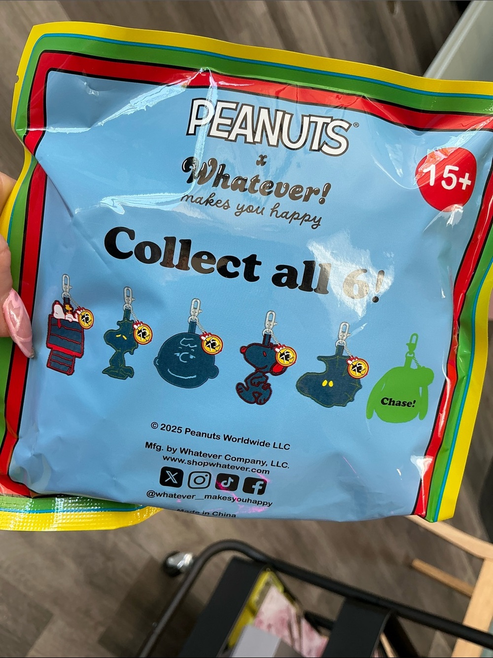 PEANUTS MYSTERY BAG PADDED DENIM CHARACTER BAG CHARMS